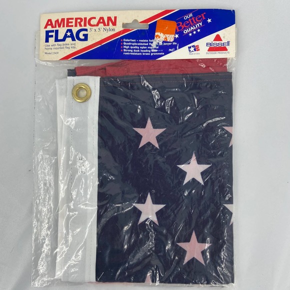Bissell Accents Bissell American Flag Red White Blue 3 X 5 Nylon